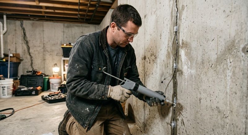 Basement Crack Repair in Union County, NC