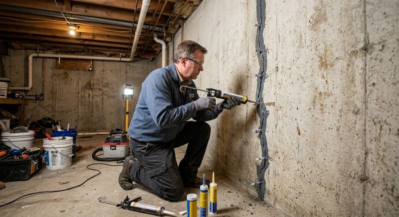 Basement Crack Repair in Union County, NC