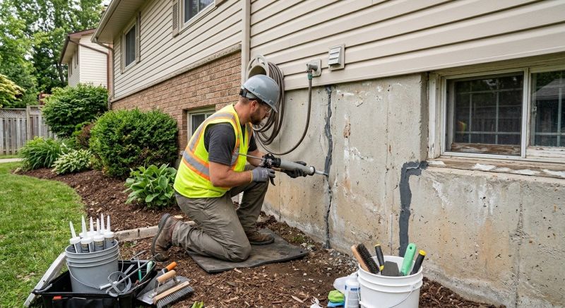 Foundation Crack Sealing in Union County, NC
