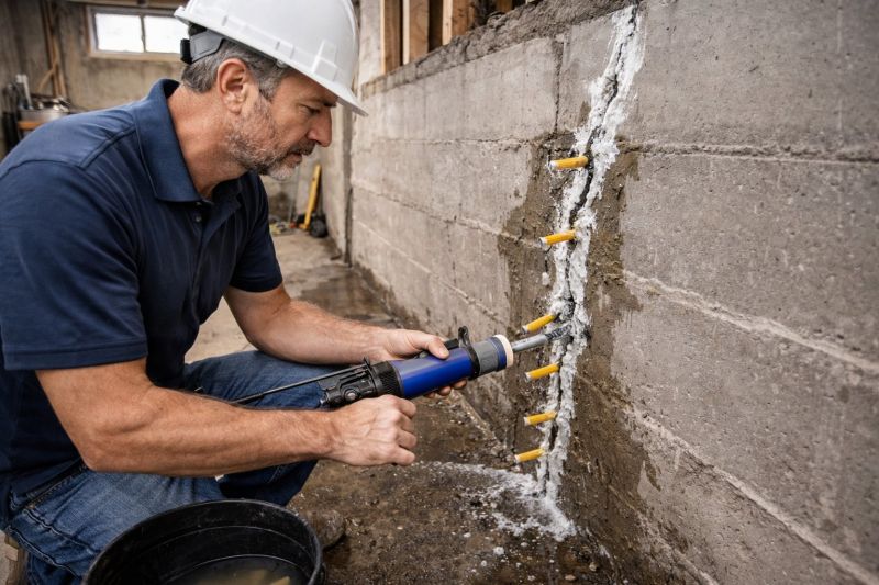 Foundation Crack Sealing in Union County, NC