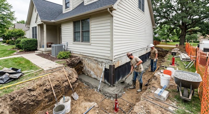 Foundation Settlement Repair in Union County, NC