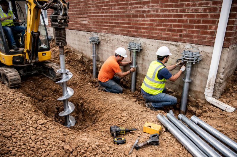 Helical Piers Installation in Union County, NC