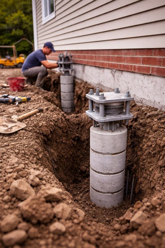 Helical Piers Installation in Union County, NC