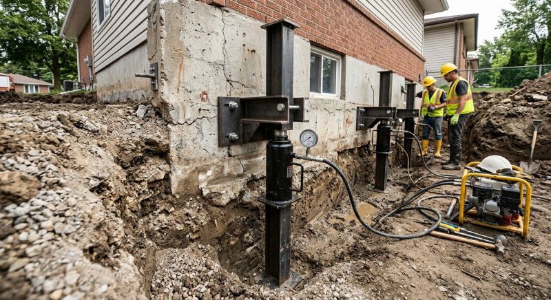 Sinking Foundation Lifting in Union County, NC