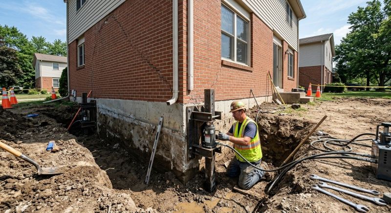 Sinking Foundation Repair in Locust, NC