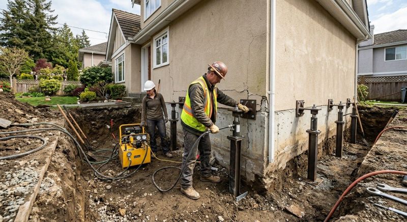 Sinking Foundation Repair in Midland, NC