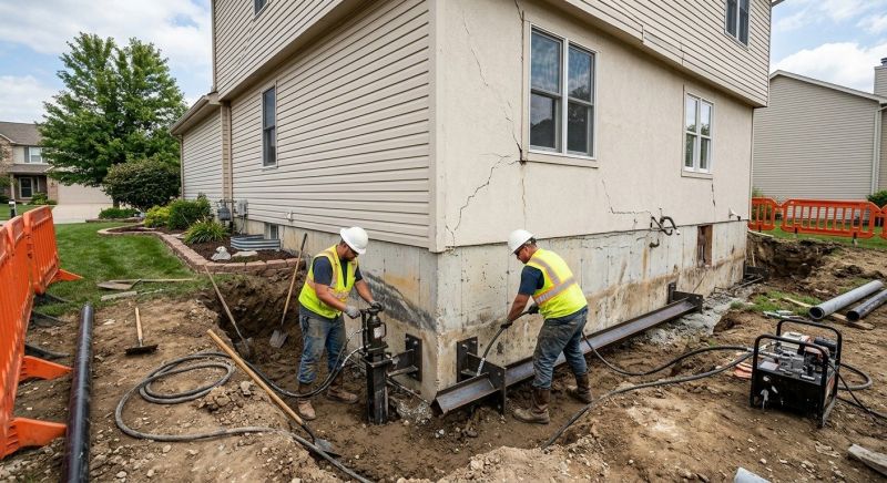 Sinking Foundation Repair in Waxhaw, NC