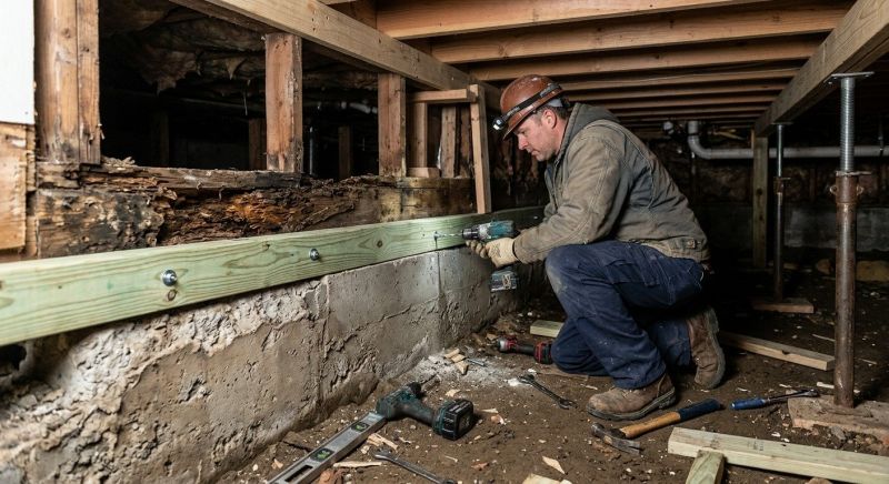 Sinking Foundation Repair in Wingate, NC